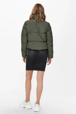 Only Plumifero Corto Verde Sale