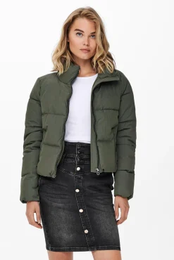 Only Plumifero Corto Verde Sale
