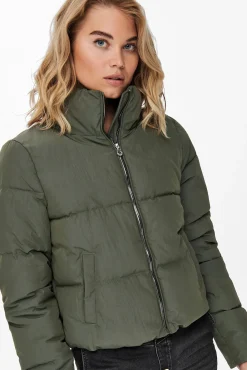Only Plumifero Corto Verde Sale