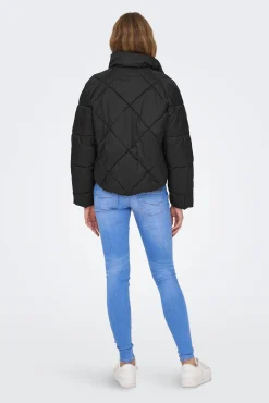 Only Plumifero Corto Cuello Alto Negro Discount