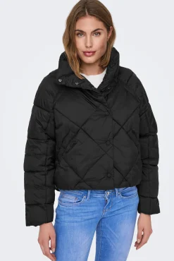 Only Plumifero Corto Cuello Alto Negro Discount
