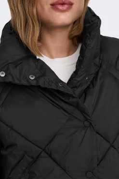 Only Plumifero Corto Cuello Alto Negro Discount