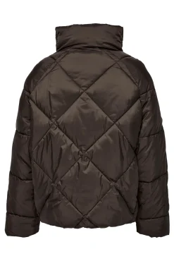 Only Plumifero Corto Cuello Alto Marron Claro Sale