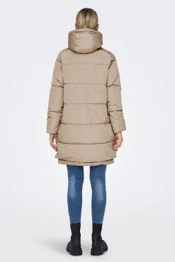 Only Plumifero Largo Capucha Beige Clearance