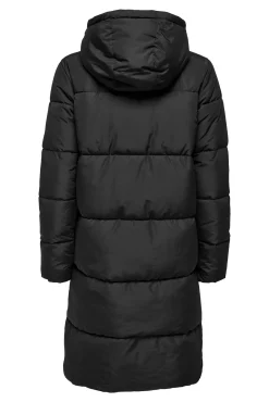 JDY Plumifero Largo Capucha Negro New