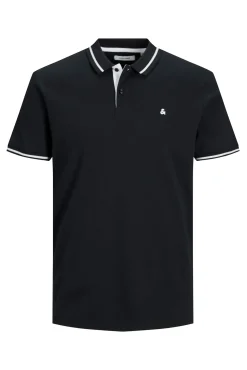 Jack & Jones Polo Algodon Cuello Contraste Negro Sale