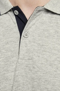 Jack & Jones Polo Algodon Cuello Contraste Gris Claro Online