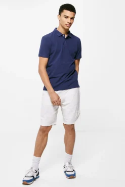 * Polo Basico Pique Slim Azul Medio Best