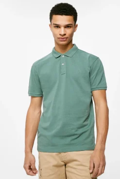 * Polo Basico Pique Slim Verde Discount