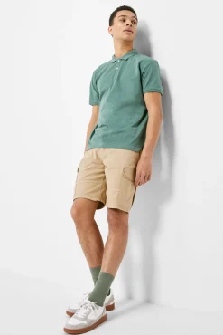 * Polo Basico Pique Slim Verde Discount