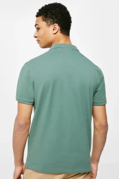 * Polo Basico Pique Slim Verde Discount