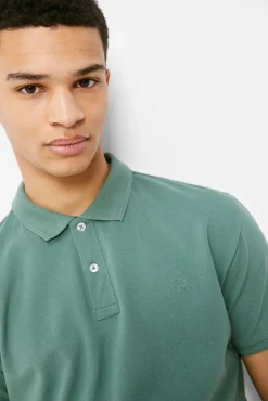 * Polo Basico Pique Slim Verde Discount