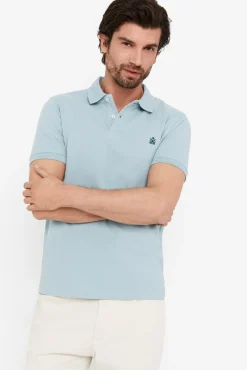 Cortefiel Polo Basico Pique Slim Azul Hot