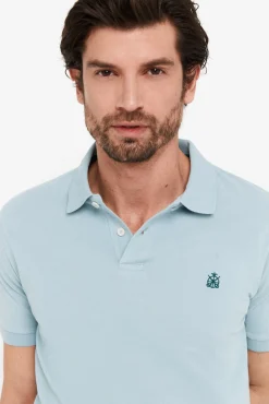 Cortefiel Polo Basico Pique Slim Azul Hot