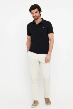 Cortefiel Polo Basico Pique Slim Negro Best