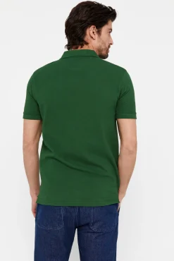 Cortefiel Polo Basico Pique Slim Verde Best