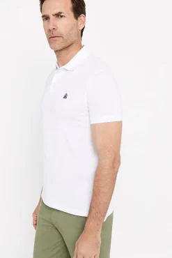 Cortefiel Polo Basico Pique Slim Blanco