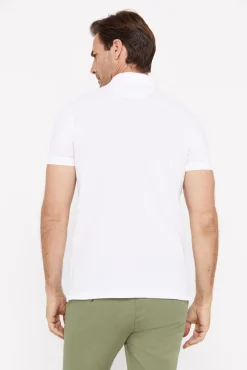 Cortefiel Polo Basico Pique Slim Blanco