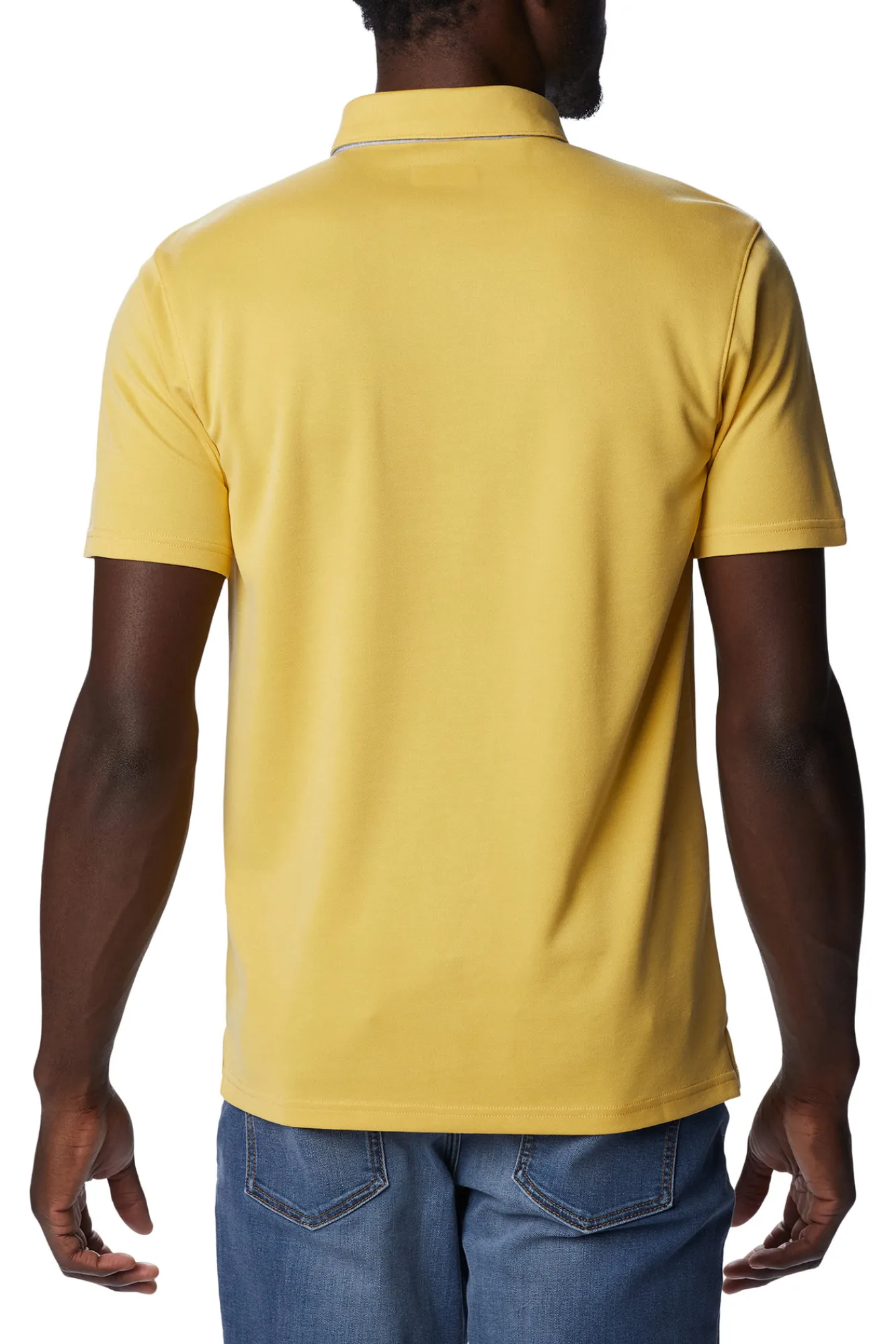 Columbia Polo Para Hombre Nelson Point™ Amarillo Clearance