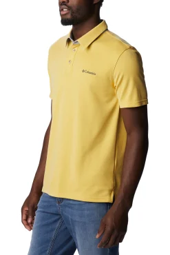 Columbia Polo Para Hombre Nelson Point™ Amarillo Clearance