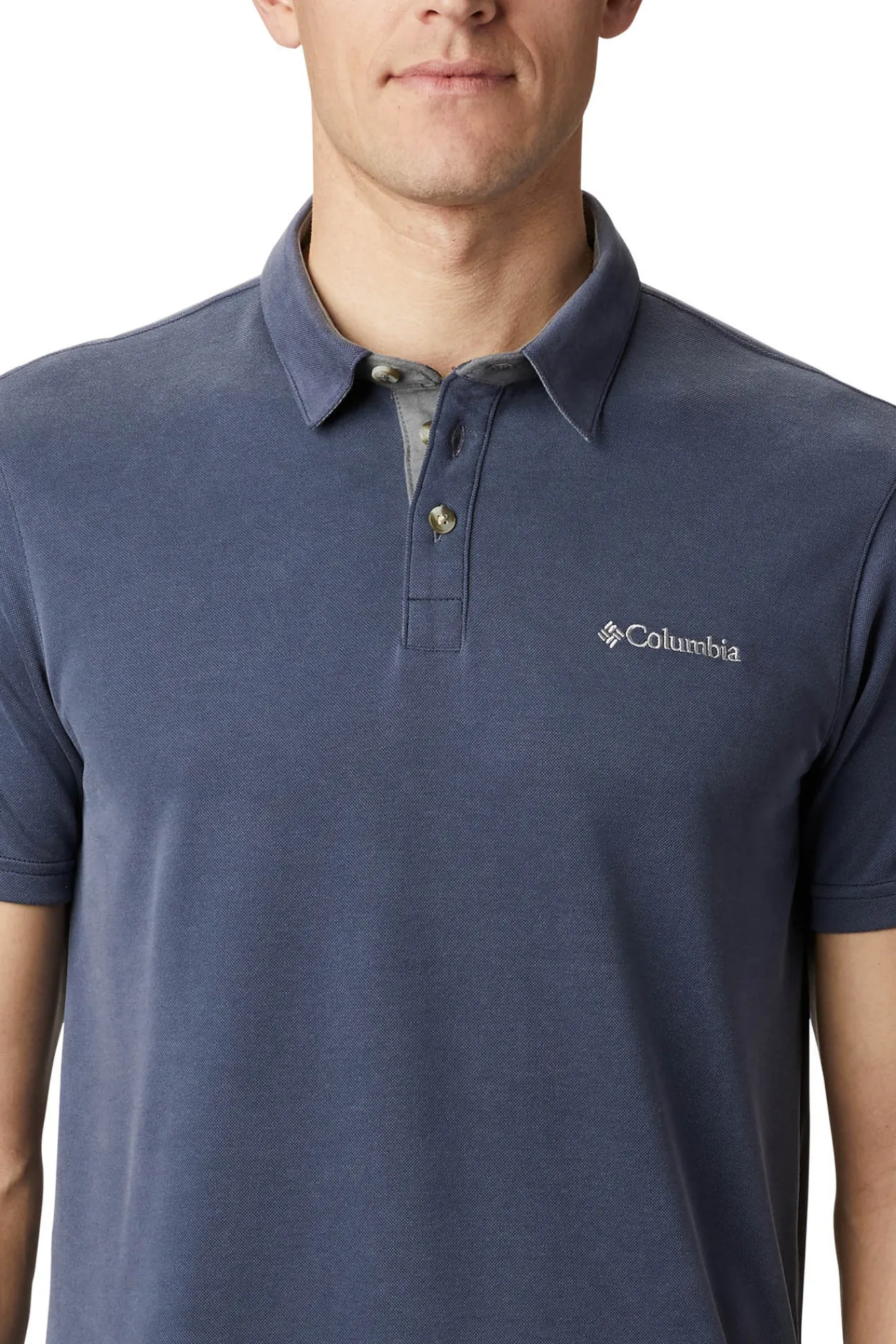 Columbia Polo Para Hombre Nelson Point™ Azul Outlet