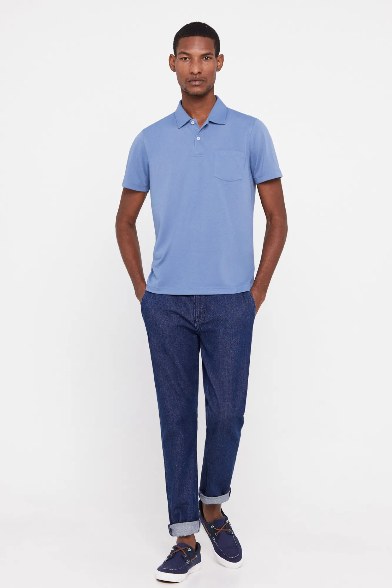 Cortefiel Polo Coolmax Azul Best