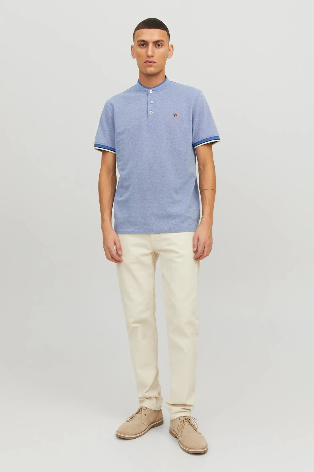 Jack & Jones Polo Cuello Mao Azul