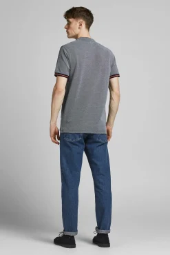 Jack & Jones Polo Cuello Mao Azul Medio Sale