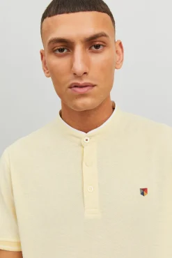 Jack & Jones Polo Cuello Mao Amarillo Online