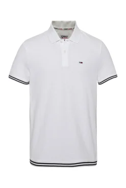 Tommy Jeans Polo De Hombre De Manga Corta . Blanco Outlet
