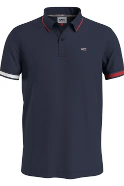 Tommy Jeans Polo De Hombre De Manga Corta . Navy New