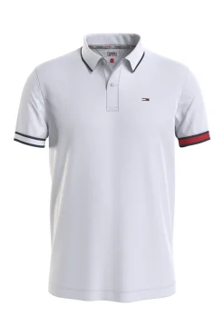 Tommy Jeans Polo De Hombre De Manga Corta . Blanco Online