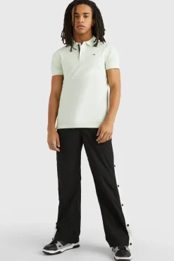 Tommy Jeans Polo De Hombre De Manga Corta . Verde Hot