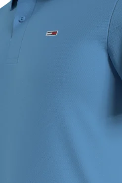 Tommy Jeans Polo De Hombre De Manga Corta . Azul Indigo Outlet