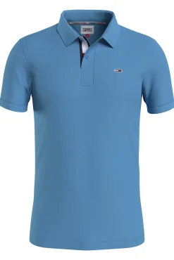 Tommy Jeans Polo De Hombre De Manga Corta . Azul Indigo Outlet