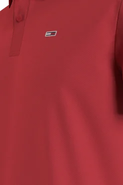 Tommy Jeans Polo De Hombre De Manga Corta . Rojo Outlet