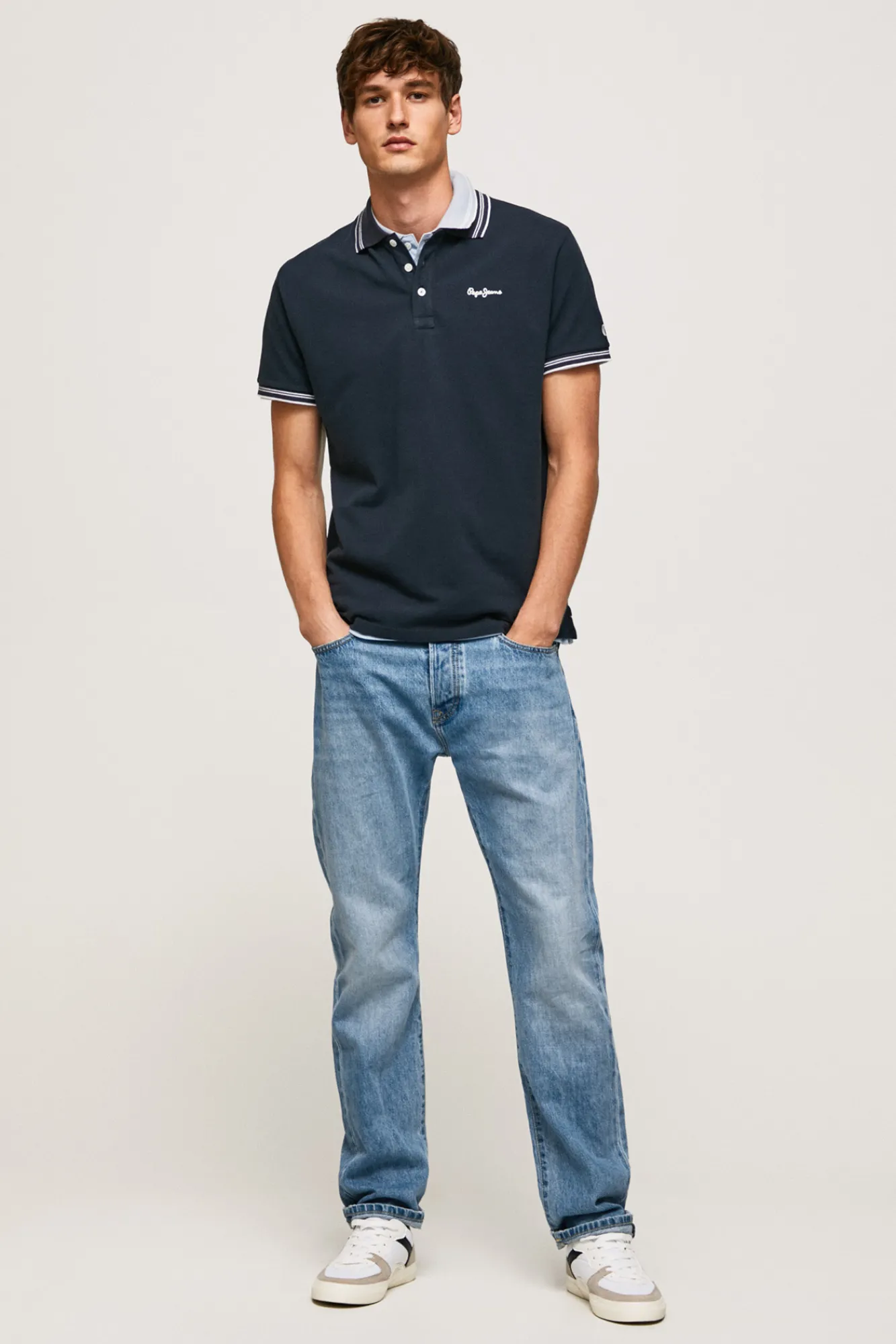 Pepe Jeans Polo De Hombre Manga Corta Pique. Navy Outlet