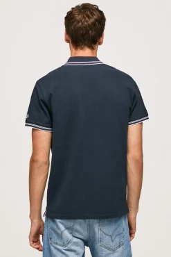 Pepe Jeans Polo De Hombre Manga Corta Pique. Navy Outlet