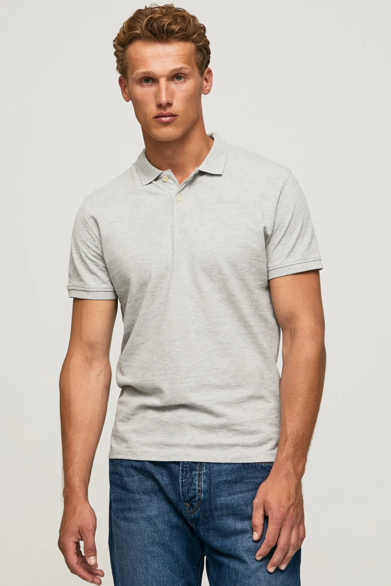 Pepe Jeans Polo De Hombre Manga Corta. Gris Claro Outlet