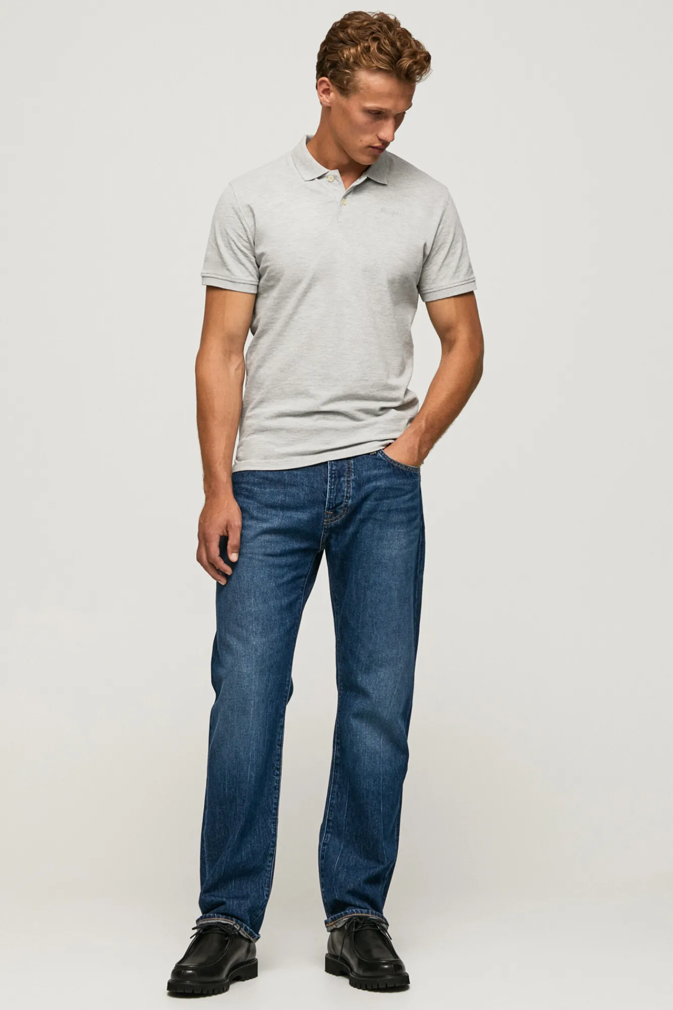 Pepe Jeans Polo De Hombre Manga Corta. Gris Claro Outlet