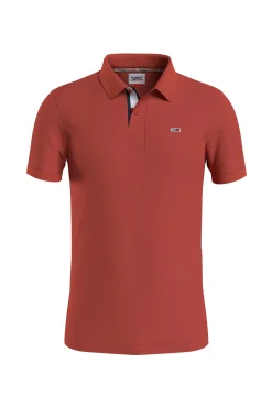Tommy Jeans Polo De Hombre Slim Naranja Best
