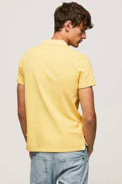 Pepe Jeans Polo De Manga Corta Efecto Lavado. Dorado Discount