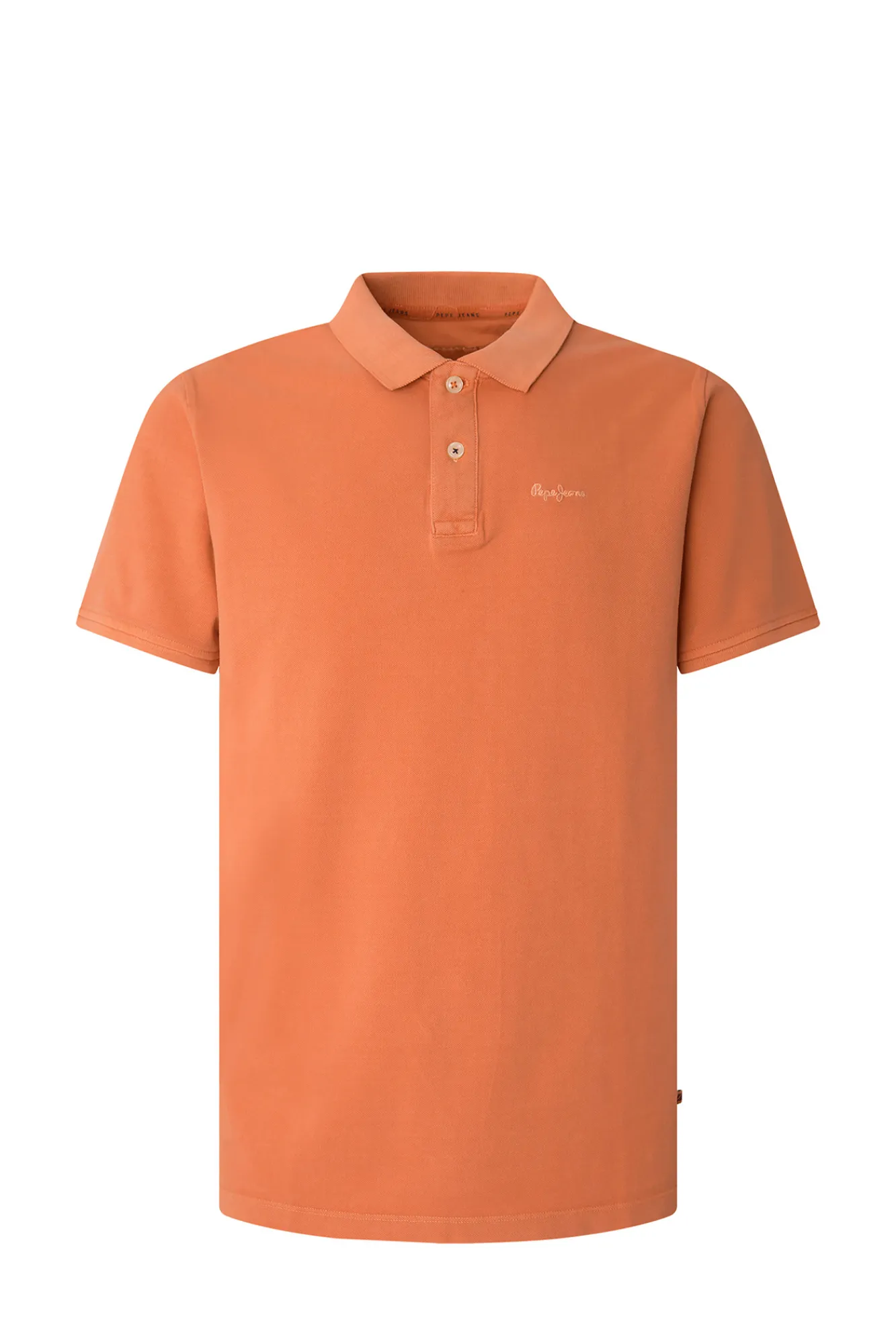 Pepe Jeans Polo De Manga Corta Efecto Lavado. Naranja Clearance