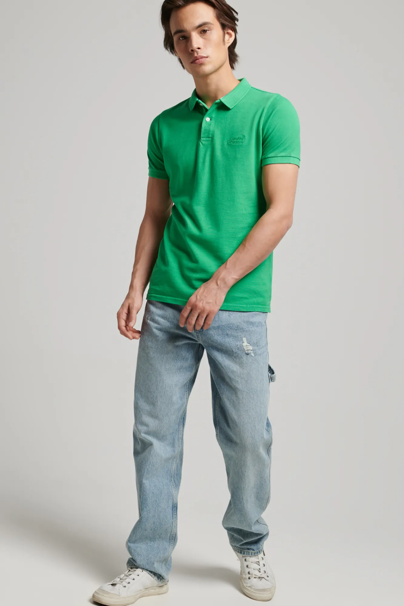 Superdry Polo Destroyed Verde Discount