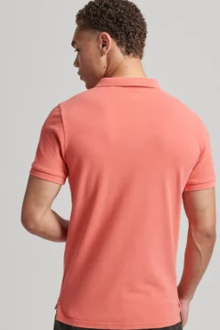 Superdry Polo Destroyed Coral Discount