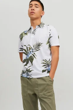 Jack & Jones Polo Estampado Blanco Outlet