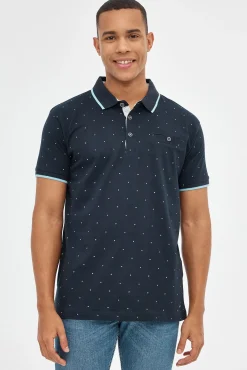 Inside Polo Estampado Mini Print Azul Oscuro Sale