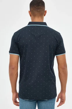 Inside Polo Estampado Mini Print Azul Oscuro Sale