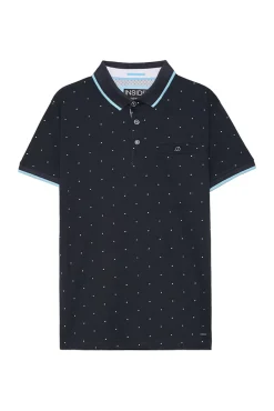 Inside Polo Estampado Mini Print Azul Oscuro Sale