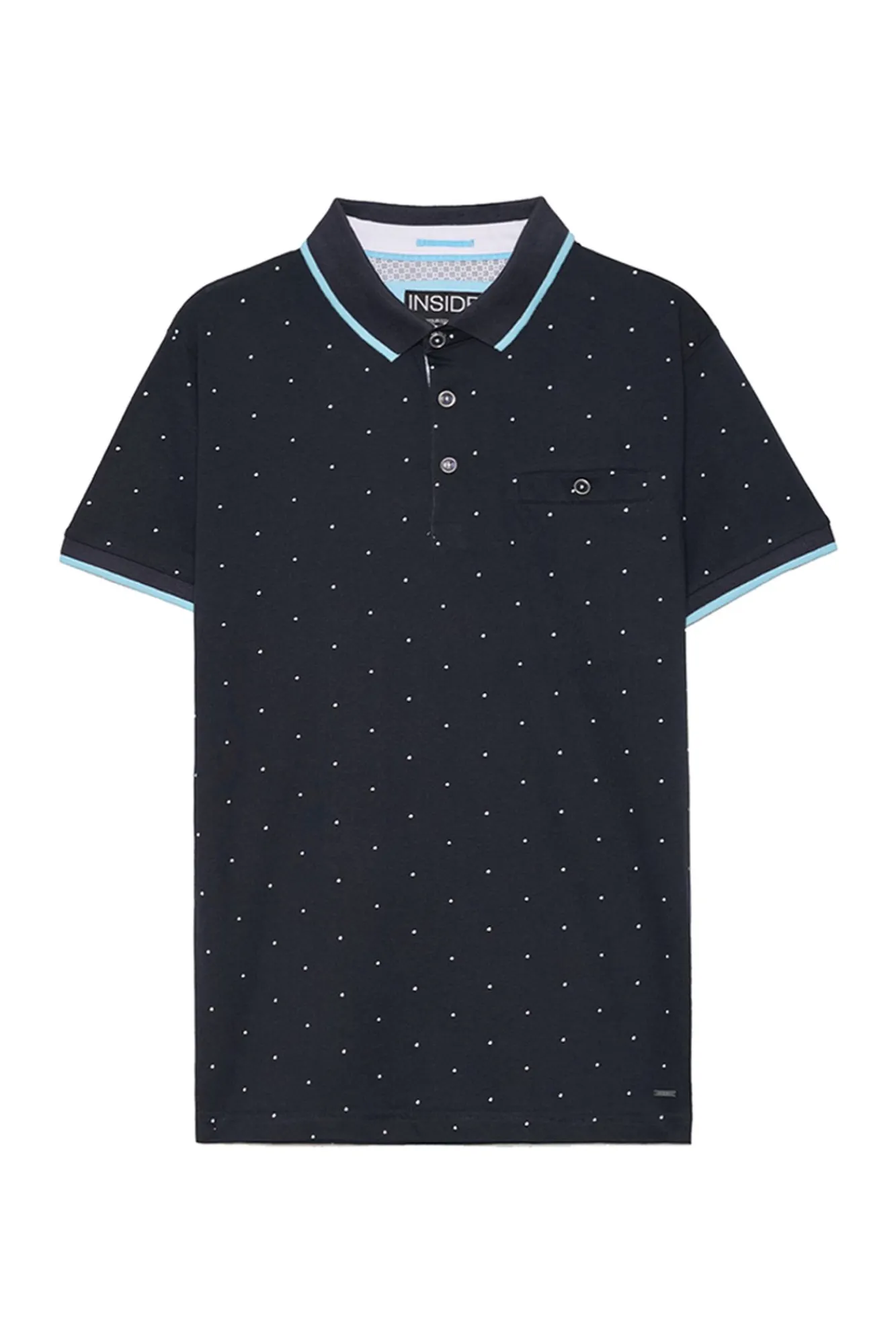 Inside Polo Estampado Mini Print Azul Oscuro Sale